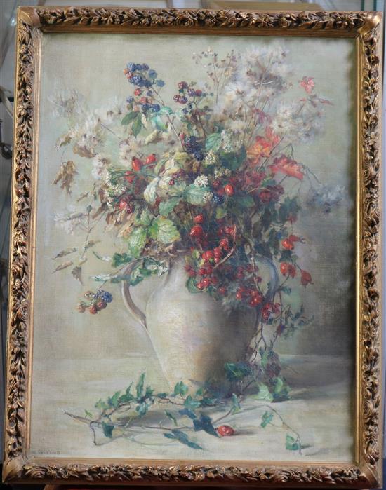 Catherine Mary Wood (1860-1939) Autumnal still life 22 x 16.5in.